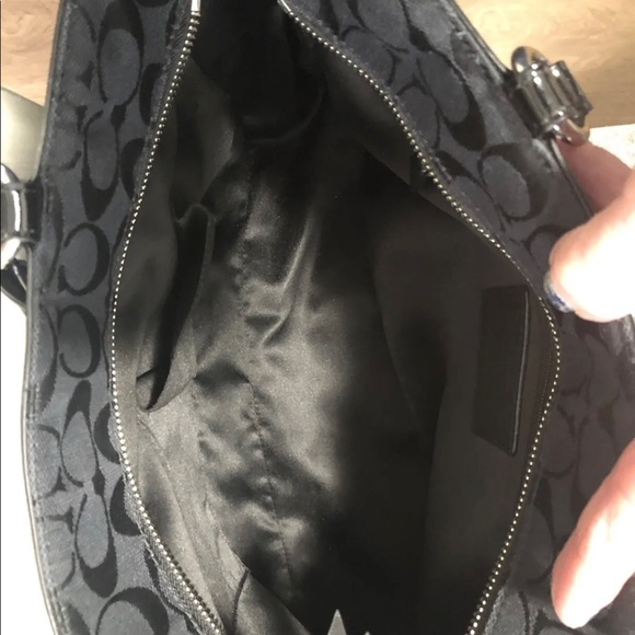 Coach Signature Shoulder Bag Large Lightweight LL1161 Adjustable Double Straps - Picture 4 of 5